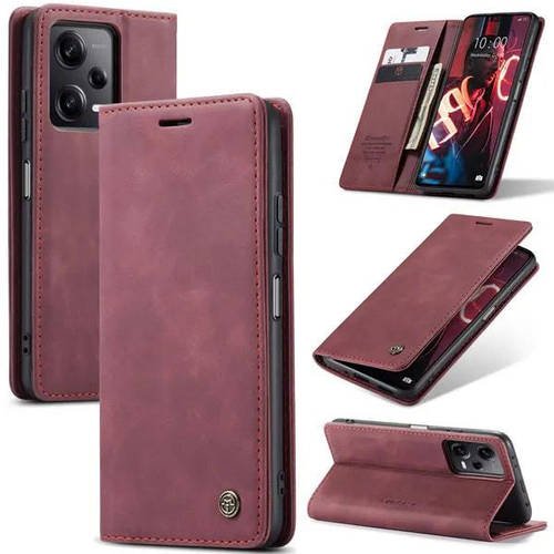 Чохол книжка з магнітом Xiaomi Poco X5 Pro 5G CaseMe Wine