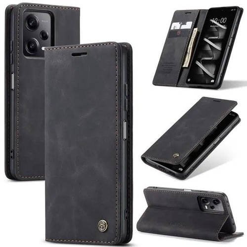 Чохол книжка з магнітом Xiaomi Redmi Note 12 Pro 5G CaseMe Black