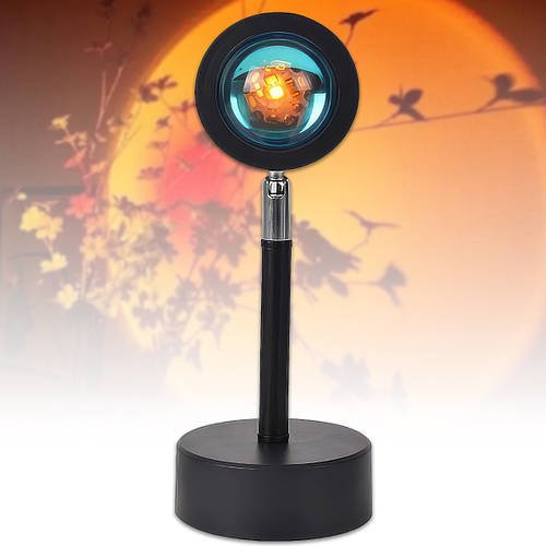 Світильник проекційний з ефектом заходу сонця Sunset Lamp Чорний Лампа LED для селфі WOW Pro