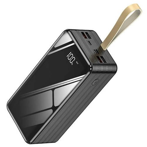 Потужний Power Bank Kamry 60000 mah з екраном, ліхтариком та швидкою зарядкою, 4хUSB