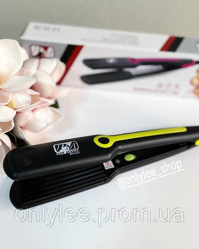 Гофре для волосся Promotec PM-1216 плойка з алюмінієвою пластиною потужністю 40 Вт