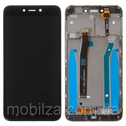 Дисплей Xiaomi RedMi 4x з тачскрином і рамкою, чорний