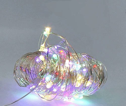 Гірлянда дротяна нитка RD-7111 100 LED 10 м (батарейки) Мультикольорова Лучшая цена