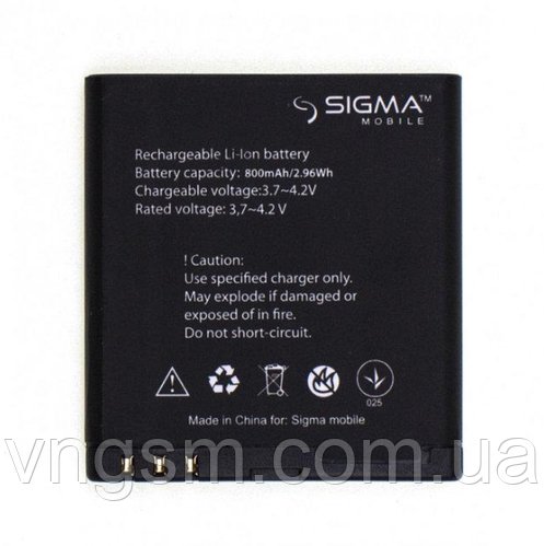 Акумулятор для Sigma Comfort 50 Shell Duo Menol (800 mAh) HC