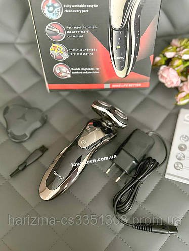 Чоловіча роторна акумуляторна електробритва Geemy GM-7719