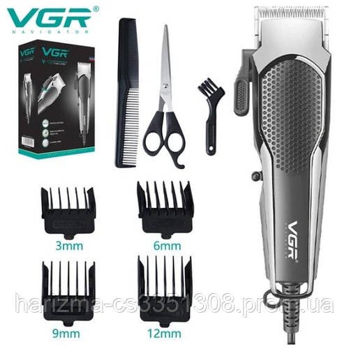 Професійна машинка для стриження волосся VGR V-130 потужністю 7 Вт із 4 змінними насадками 3-12 мм