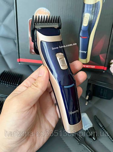 Бездротова акумуляторна машинка для стриження волосся Geemy GM-6005 тример для волосся, бороди та вусів
