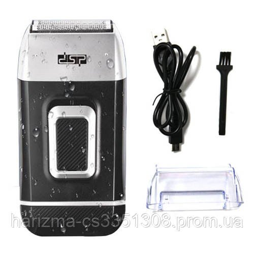 Акумуляторна чоловіча електробритва DSP 60102 для гоління бороди та вусів шейвер для ідеальної гладкості