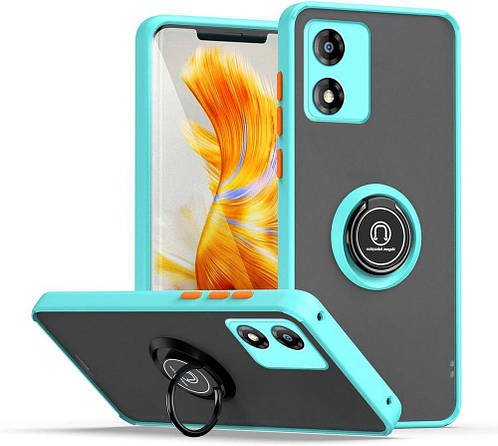 Захисний чохол MatteLuxe Motorola E13 (з кільцем) Light Blue