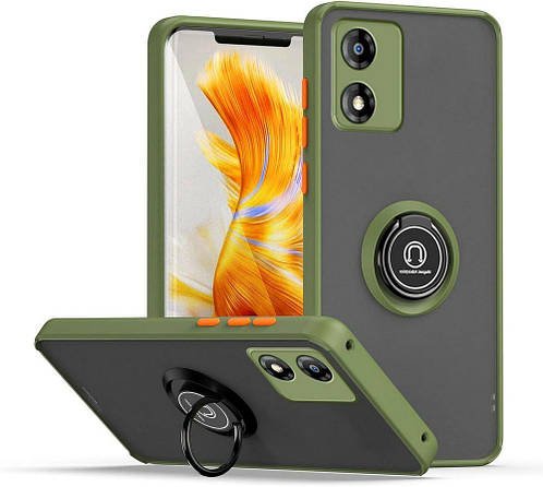 Захисний чохол MatteLuxe Motorola E13 (з кільцем) Khaki