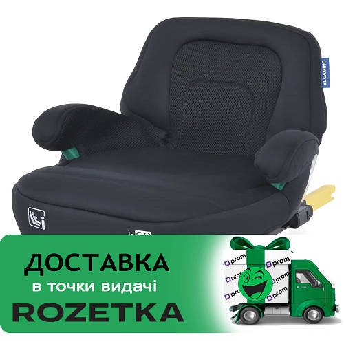 Автокрісло бустер (група 3, 25-36 кг, I-size 125-150см, Isofix) EL Camino i-GO ME 1112 Black Чорний