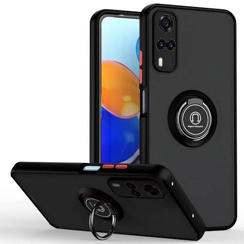 Захисний чохол MatteLuxe Vivo Y53s (з кільцем) Black