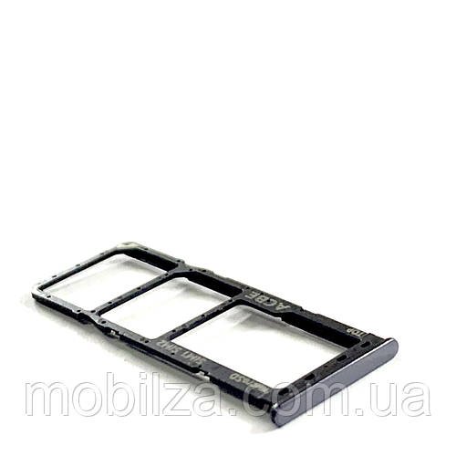 Утримувач (лоток) Сім карти Samsung A32 / A325 Black