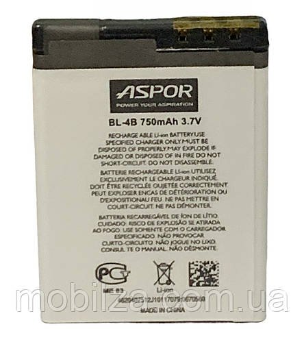 Акумулятор Aspor для Nokia BL-4B (2630/2760/6111)