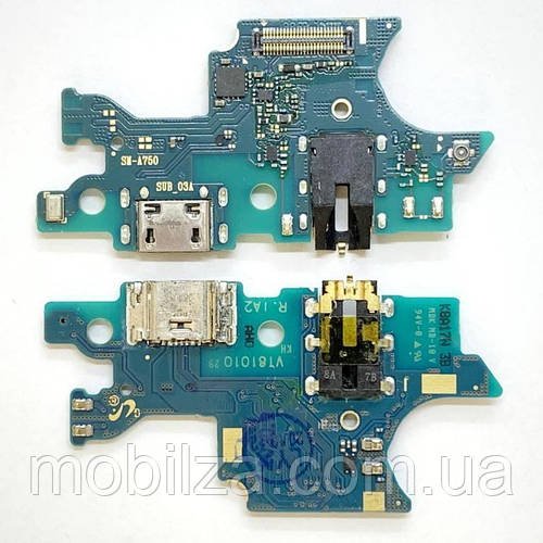 Нижня плата  Samsung A750 / A7 2018 (конектор зарядки, handsfree 3.5 mm , мікрофон) ORIG