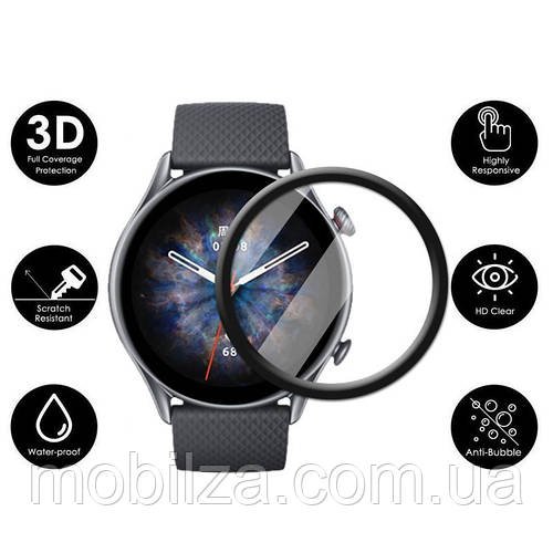 (Укр) Скло захисне PET + PmmA для Xiaomi Amazfit GTR 3 Pro- чорний