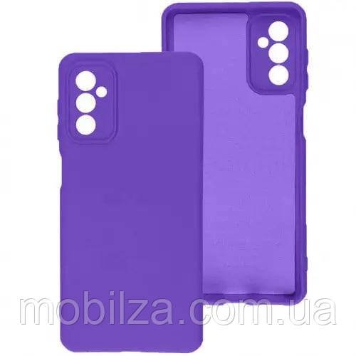 (Укр)  Силіконовий чохол з мікрофіброю для Samsung M52 Soft Silicone Case- фіолетовий