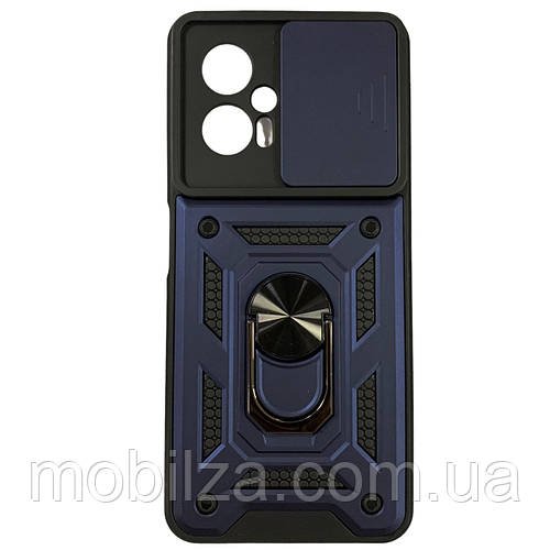 (Укр) Протиударний чохол Camshield Serge Ring для Xiaomi Poco X4 GT- синій