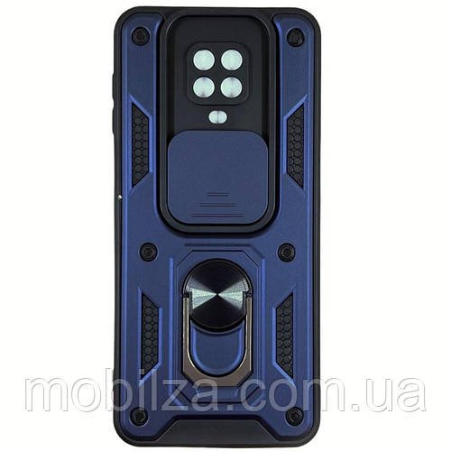 (Укр) Протиударний чохол Camshield Serge Ring для Xiaomi Redmi Note 9s / Note 9 Pro- синій