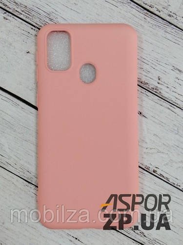 Чохол (з мікрофіброю) Aspor Silicone Full для Samsung M21/M215- рожевий