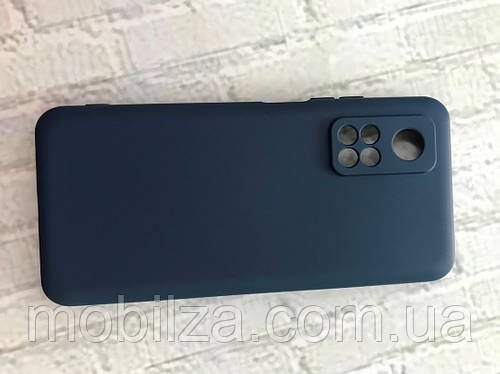 Силіконовий чохол з мікрофіброю Aspor Silicone Full для Xiaomi Mi 10T / Mi 10T Pro- синій