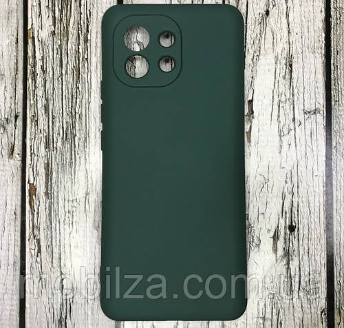 Чохол (з мікрофіброю) Aspor Silicone Full для Xiaomi Mi 11- зелений