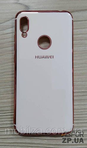 Чохол кольоровий з окантовкою для Huawei Y6 2019/Honor 8A- рожеве золото