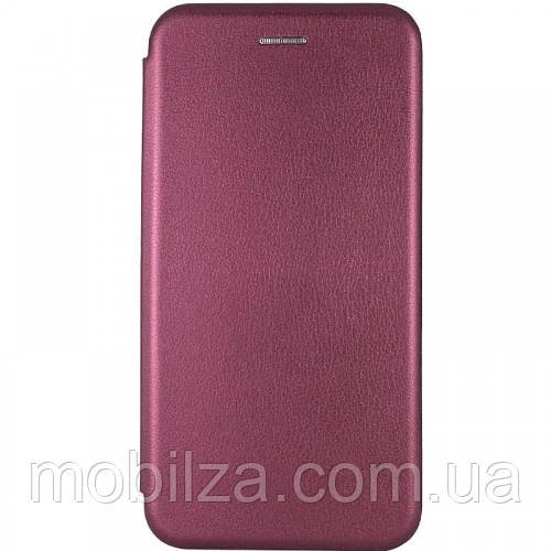 (Укр) Чохол-книжка 360 градусів для  TECNO Cammon 18 / 18P- бордовий