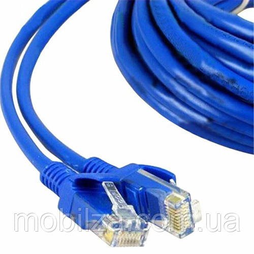 (Укр) LAN кабель для інтернету CAT5 cheap (1м)- синій