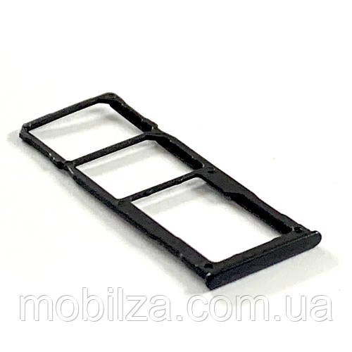 Утримувач (лоток) Сім карти Samsung M21 / M215 Black