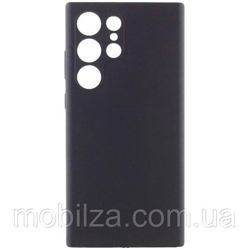 (Укр)  Силіконовий чохол з мікрофіброю Silicone Cover Lakshmi Full Camera для Samsung S23 Ultra- чорний