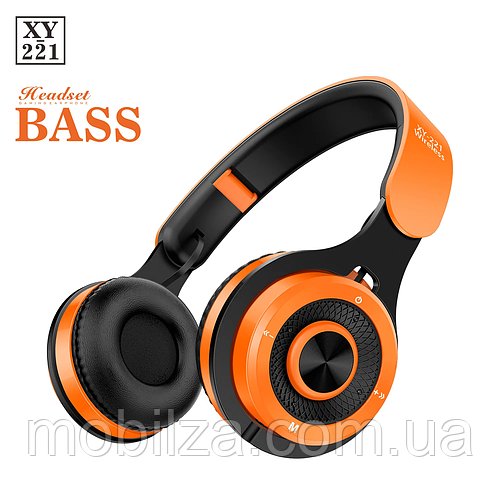 Bluetooth навушники XY-221- помаранчевий