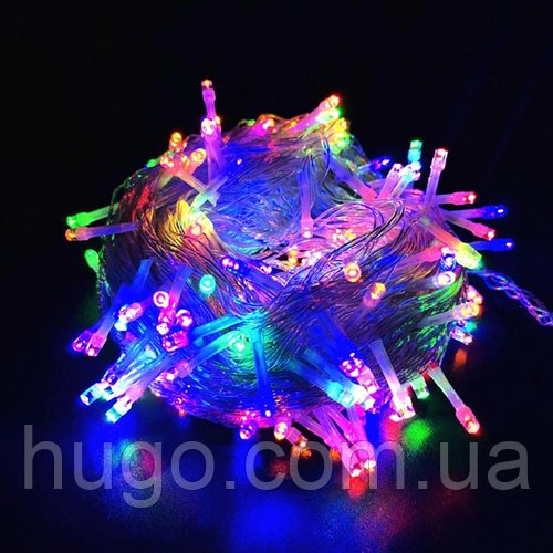 Гірлянда від мережі на 30 м, RD-7147, 400LED, Різнобарвна / Новорічна гірлянда на ялинку / Світлодіодна гірлянда