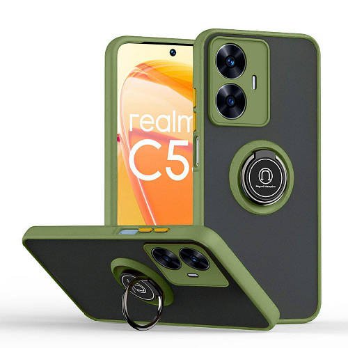 Захисний чохол MatteLuxe Realme C55 (з кільцем) Khaki