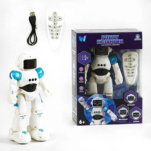 Робот Галактик WToys (підсвічування, сенсорні датчики, рух, 6 пісень, 6 історій, вікторина, на укр) 65902