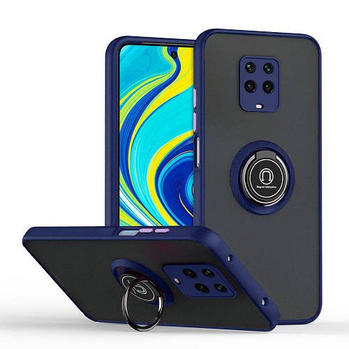 Захисний чохол MatteLuxe Xiaomi Redmi Note 9S (з кільцем) Blue