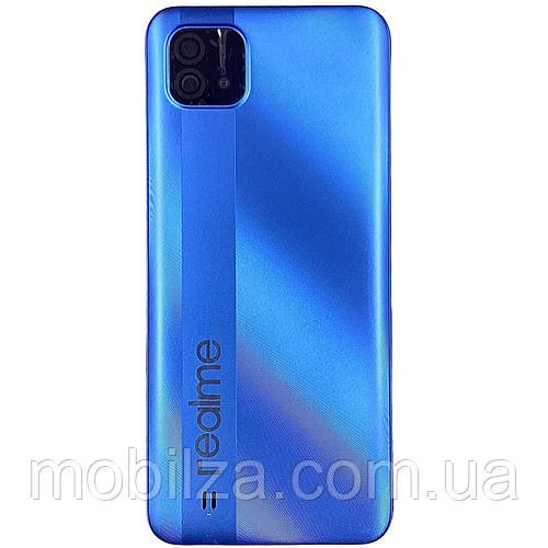 Задня кришка корпусу Realme C11 2021 (зі склом камери) Blue