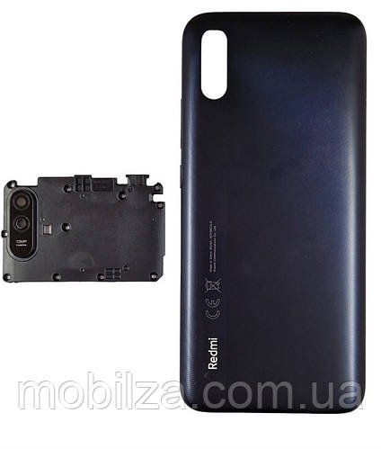 Задня кришка корпусу Xiaomi Redmi 9A (зі склом камери) Dark Gray