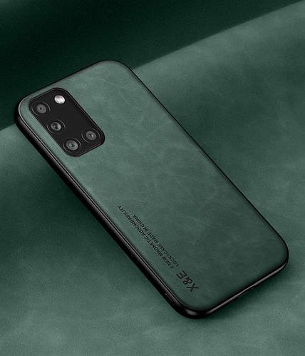 Шкіряний чохол XnE Samsung Galaxy A31 A315 з металевою вставкою Green