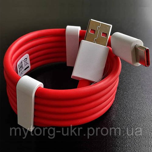 Зарядний кабель 65 Вт Oneplus USB type A - type C  червоний