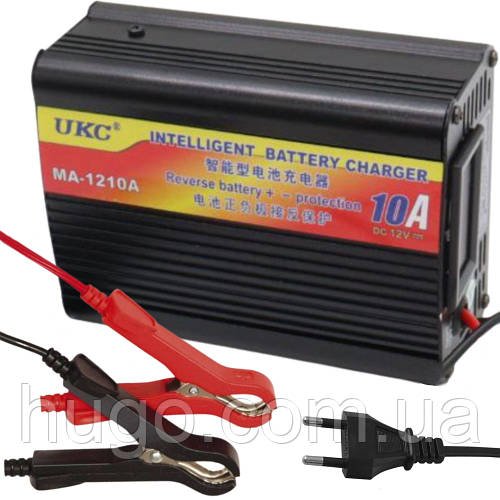 Зарядний пристрій для акумуляторів авто 10A, BATTERY CHARGER MA-1210A з вбудованим амперметром