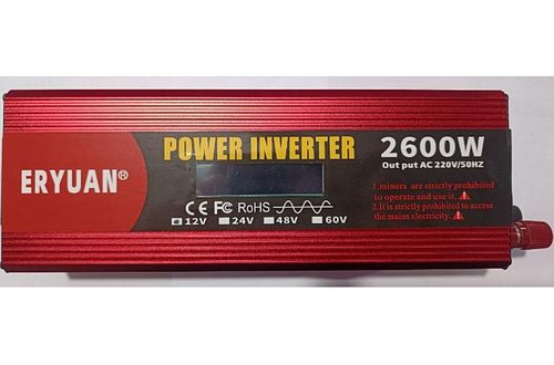 Перетворювач напруги - інвертор з чистою синусоїдою та дисплеєм Eryuan AC/DC 12V-220V 2600W