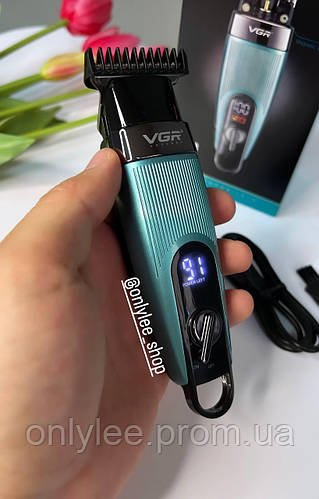 Машинка для стриження волосся VGR V-975 Професійний тример для гоління та стайлінгу бороди та вусів