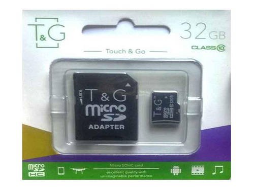 Карта пам'яті micro SDHC, 32Gb, Class 10, T&G, SD адаптер (TG-32GBSDCL10-01) YU227