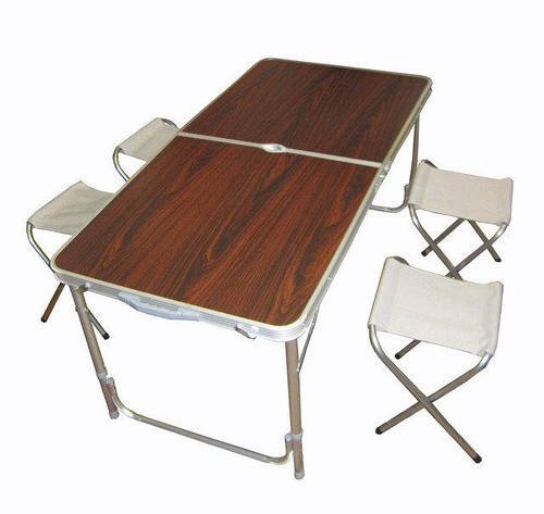 Стіл для пікніка посилений з 4 стільцями Folding Table (розкладний валіза) YU227
