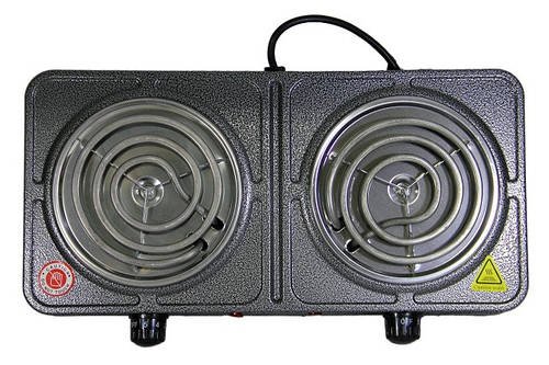 Електроплита настільна Domotec MS-5802 сіра 2x1000W YU227