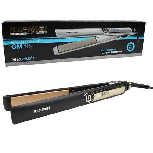 Випрямляч-утюжок для волосся Gemei GM-416 YU227