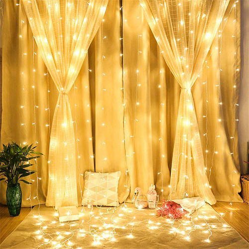 Гірлянда водоспад 3х3 м 400 Led Теплий білий YU227