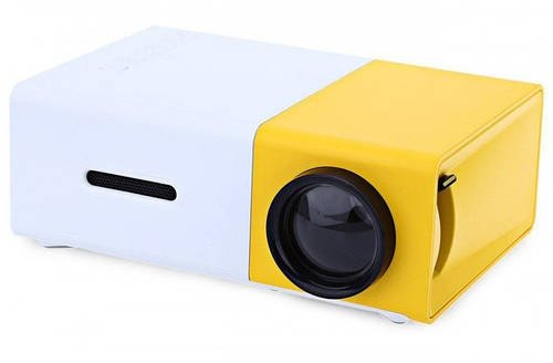 Мультимедійний портативний проектор YG300 з динаміком White/Yellow YU227