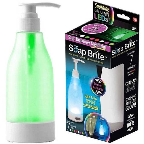 Дозатор для рідкого мила з підсвічуванням Soap Bright Nightlight Soap Dispenser 400 мл YU227